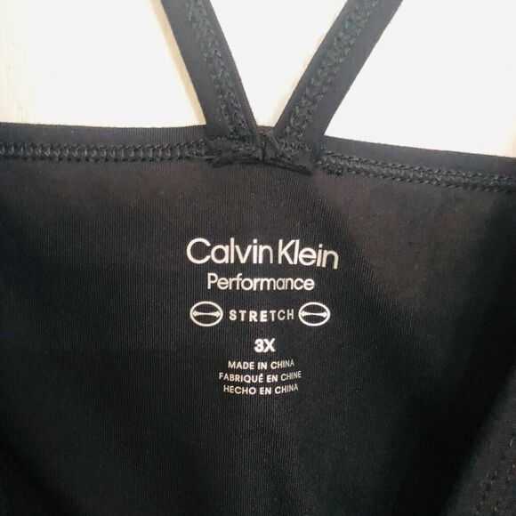Calvin Klein Performance Women's Strappy-Back Active Romper Black Plus Size 3X - Picture 5 of 11